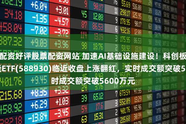 配资好评股票配资网站 加速AI基础设施建设！科创板人工智能ETF(588930)临近收盘上涨翻红，实时成交额突破5600万元
